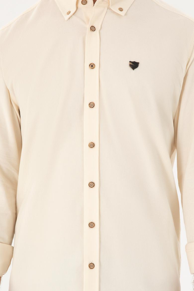 Erkek Krem Uzun Kollu Gömlek - 50291395090