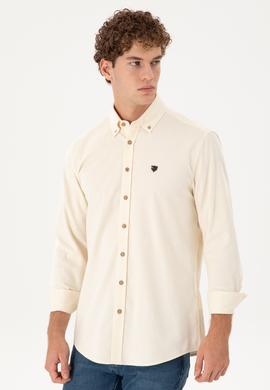 Erkek Krem Uzun Kollu Gömlek - 50291395090