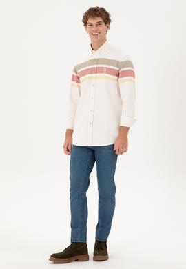 Erkek Krem Uzun Kollu Gömlek - 50291406031