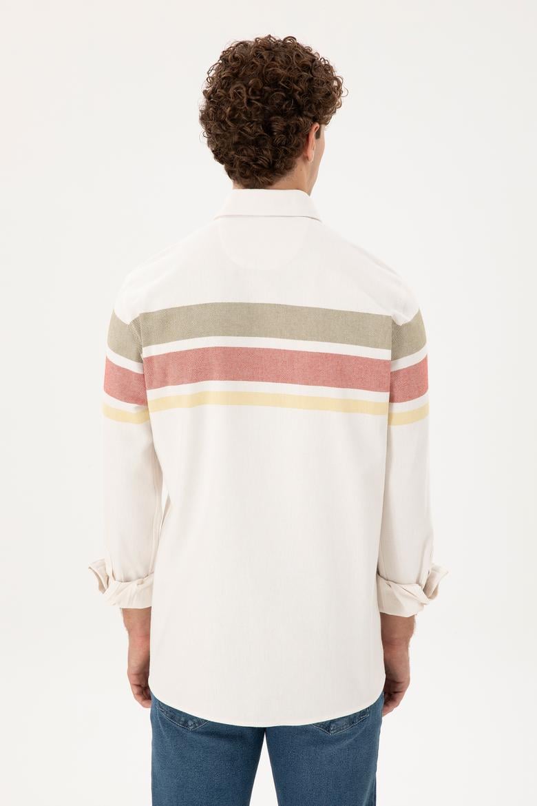 Erkek Krem Uzun Kollu Gömlek - 50291406031