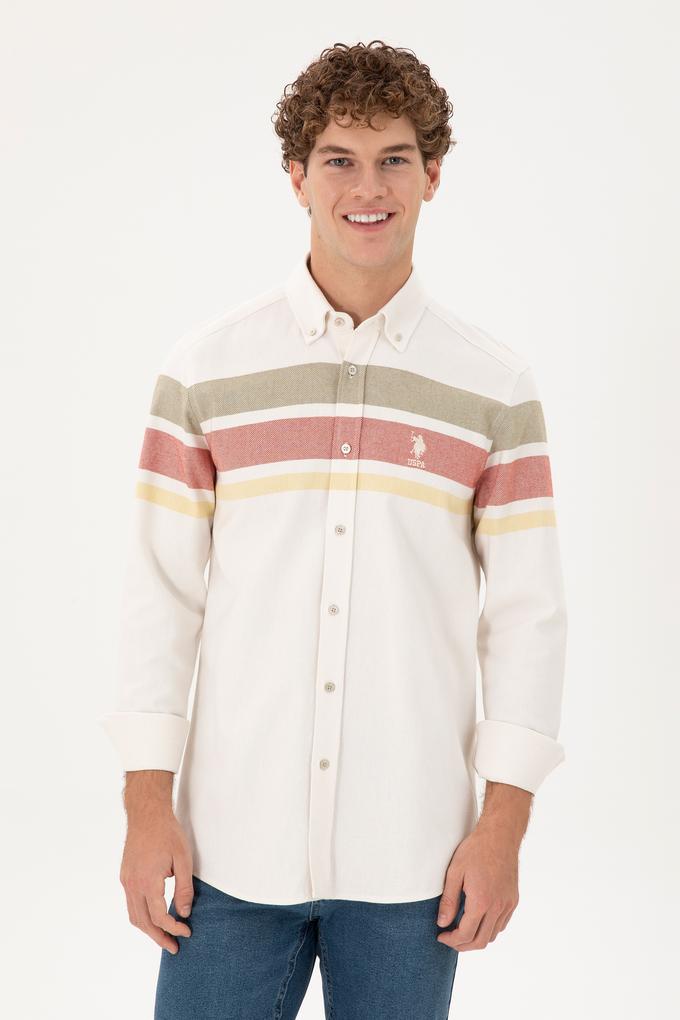 Erkek Krem Uzun Kollu Gömlek