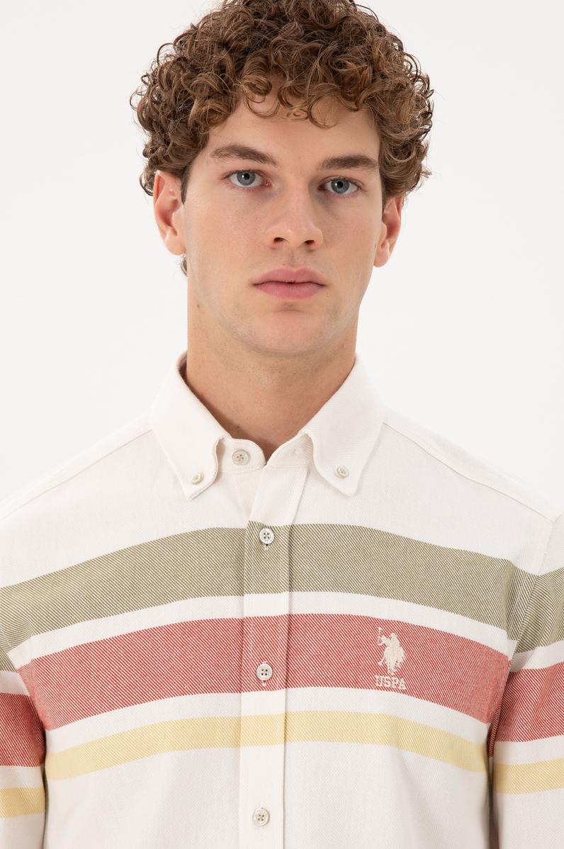 Erkek Krem Uzun Kollu Gömlek