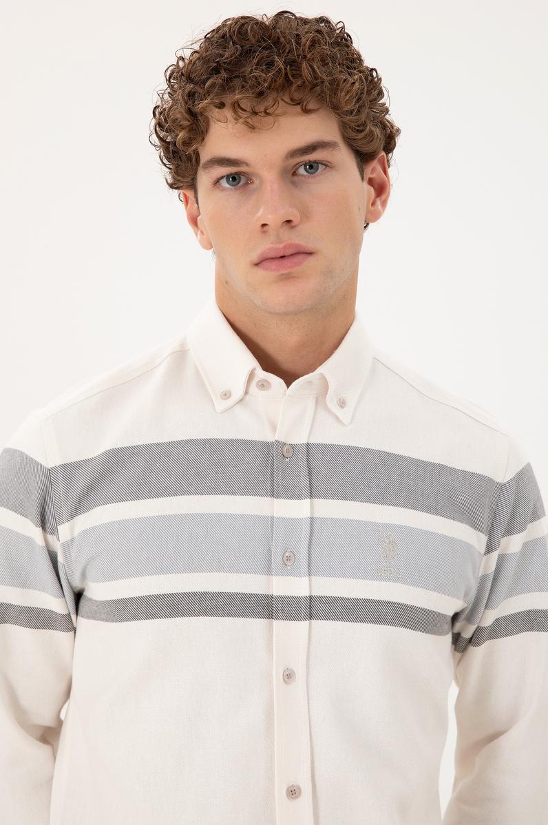 Erkek Taş Uzun Kollu Gömlek