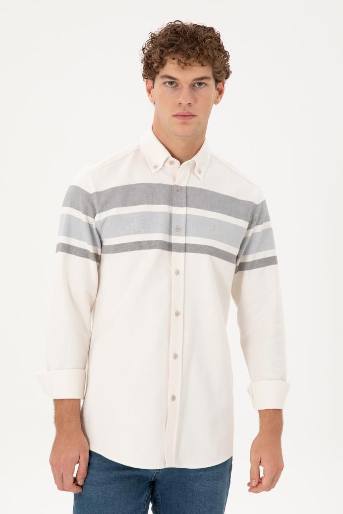 Erkek Taş Uzun Kollu Gömlek