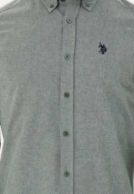 Erkek Koyu Yeşil Uzun Kollu Gömlek - 50296598007