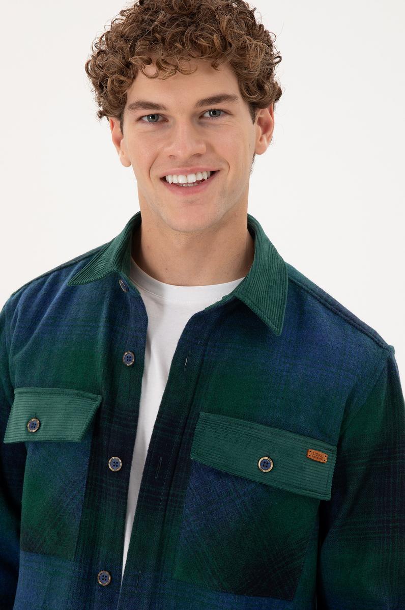 Erkek Lacivert Uzun Kollu Gömlek