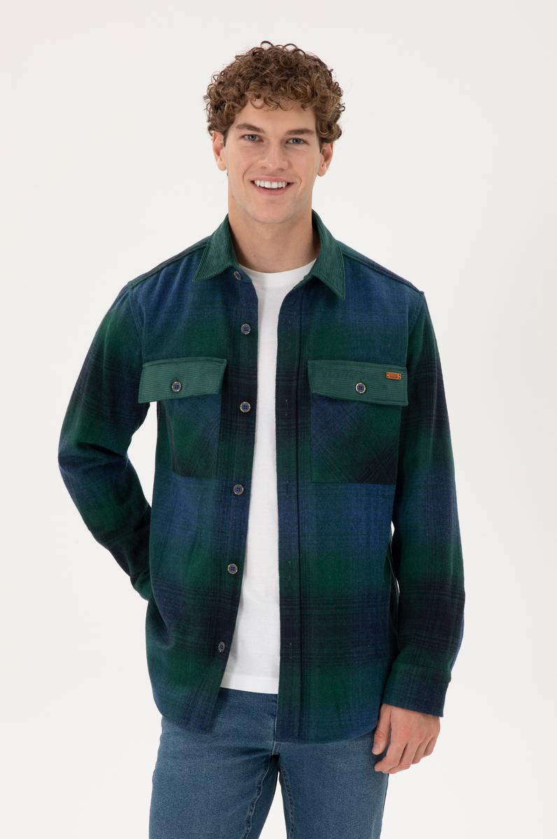 Erkek Lacivert Uzun Kollu Gömlek