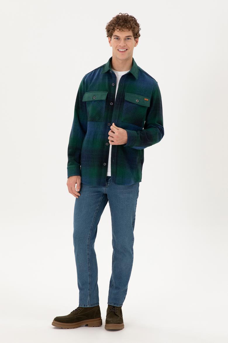 Erkek Lacivert Uzun Kollu Gömlek - 50296047007