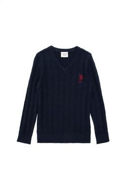 Erkek Çocuk Lacivert Basic V Yaka Kazak - 50293535005