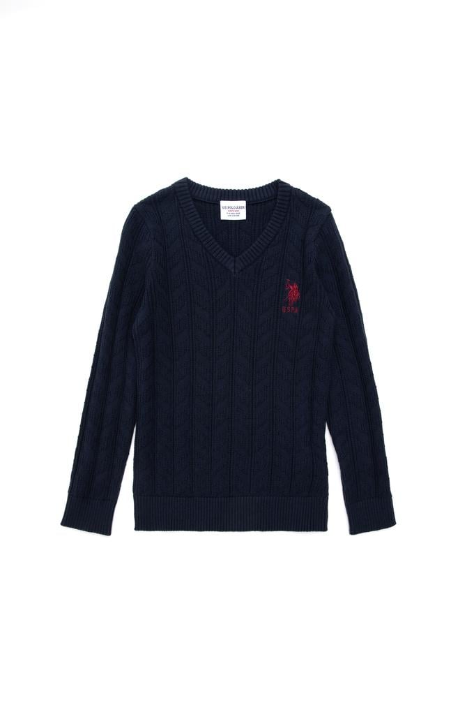 Erkek Çocuk Lacivert Basic V Yaka Kazak