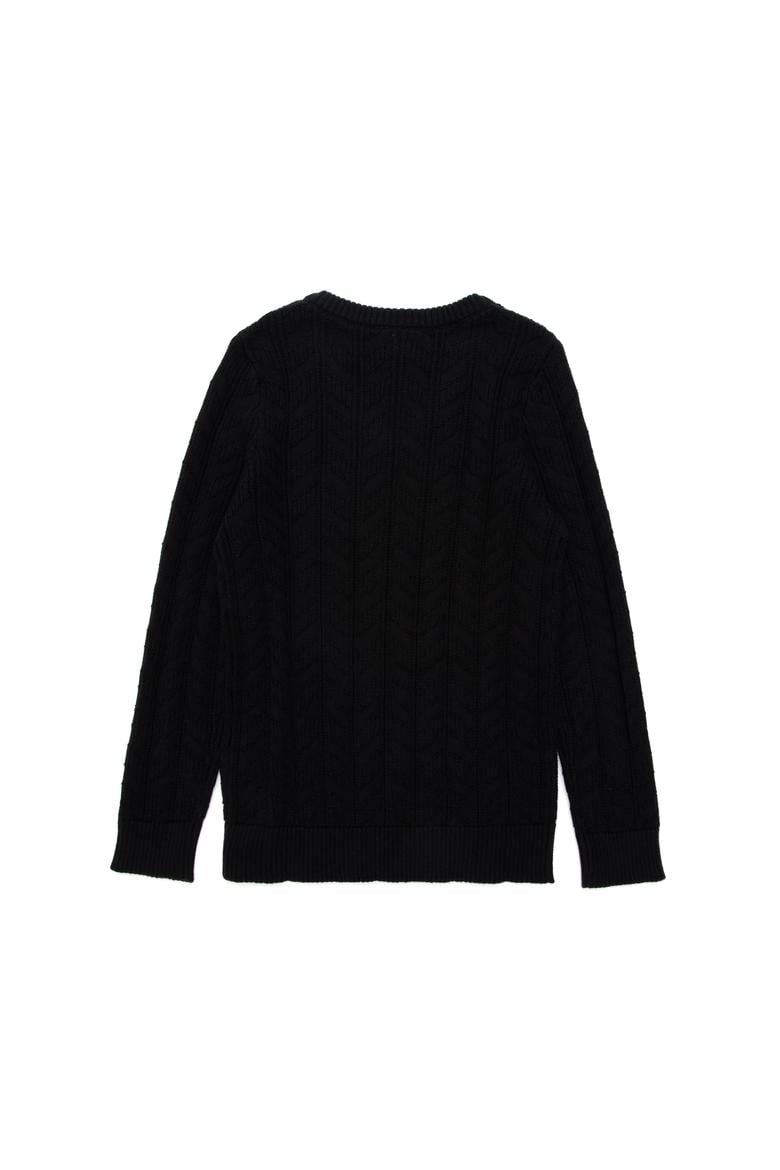 Erkek Çocuk Siyah Basic V Yaka Kazak - 50293535016