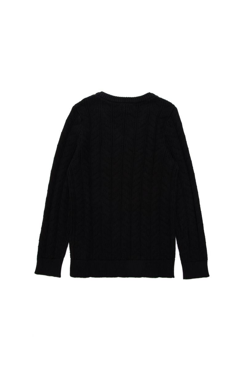 Erkek Çocuk Siyah Basic V Yaka Kazak