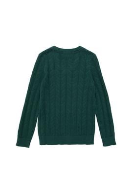 Erkek Çocuk Koyu Yeşil Basic V Yaka Kazak - 50293535065