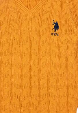 Erkek Çocuk Hardal Basic V Yaka Kazak - 50293535088