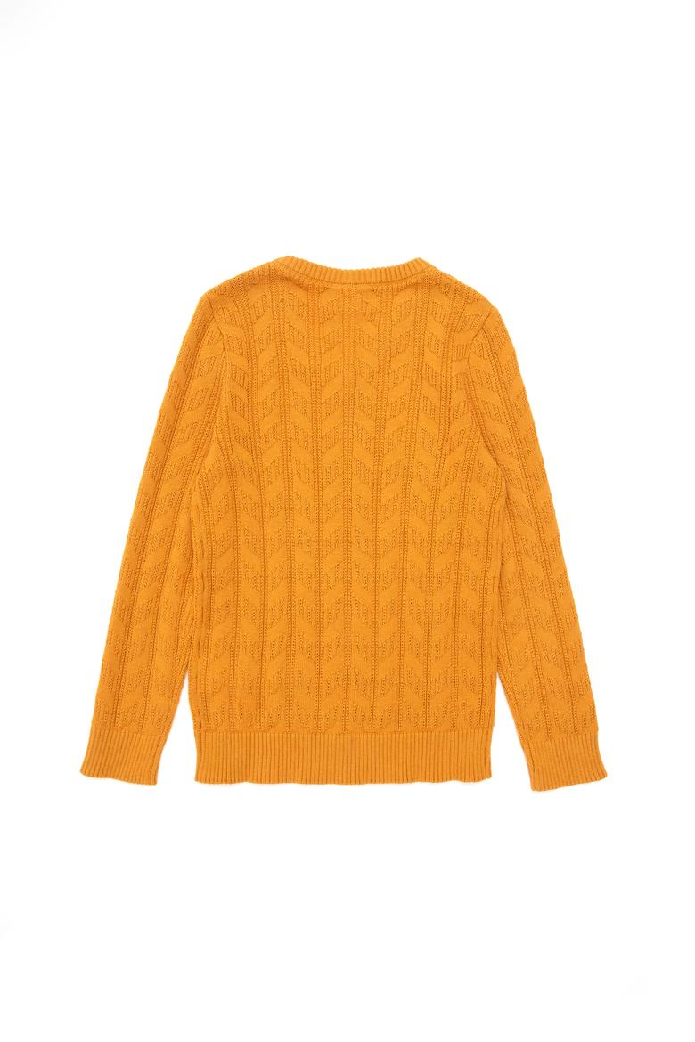 Erkek Çocuk Hardal Basic V Yaka Kazak - 50293535088