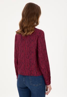 Kadın Vişne Uzun Kollu Gömlek - 50289904021