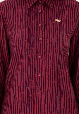 Kadın Vişne Uzun Kollu Gömlek - 50289904021