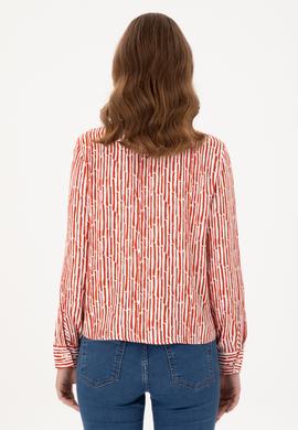 Kadın Kiremit Uzun Kollu Gömlek - 50289904035