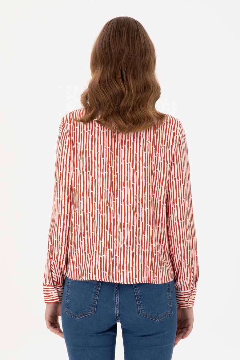 Kadın Kiremit Uzun Kollu Gömlek - 50289904035