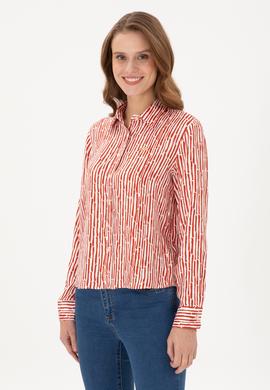 Kadın Kiremit Uzun Kollu Gömlek - 50289904035
