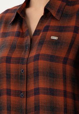 Kadın Kiremit Uzun Kollu Gömlek - 50291117006