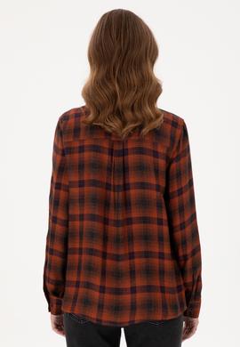 Kadın Kiremit Uzun Kollu Gömlek - 50291117006