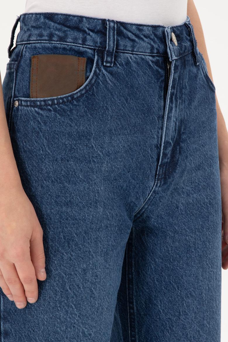 Kadın Mavi Jean Pantolon - 50296464005