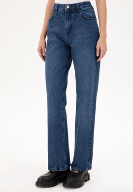 Kadın Mavi Jean Pantolon - 50296464005