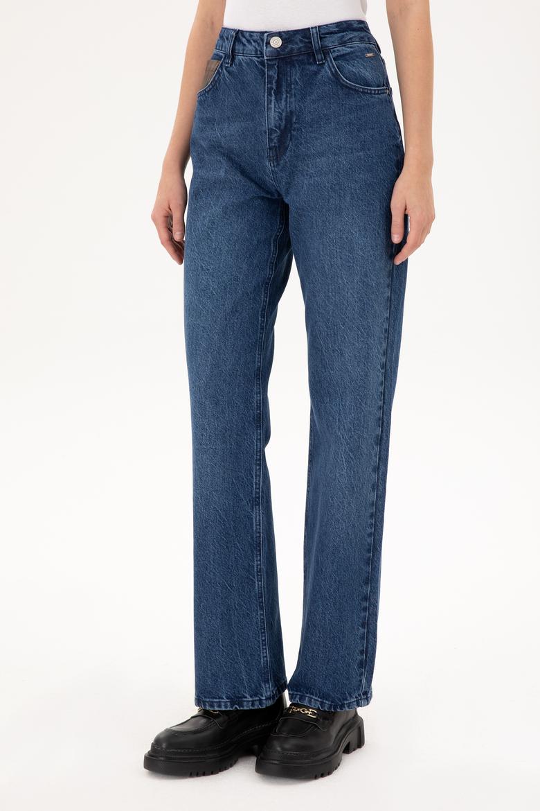 Kadın Mavi Jean Pantolon - 50296464005