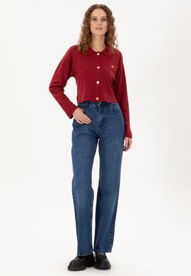 Kadın Mavi Jean Pantolon - 50296464005