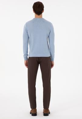 Erkek Kahverengi Slim Fit Kanvas Pantolon - 50297545199