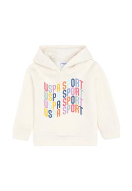 Kız Çocuk Krem Renkli Logolu Kapüşonlu Sweatshirt - 50290715010