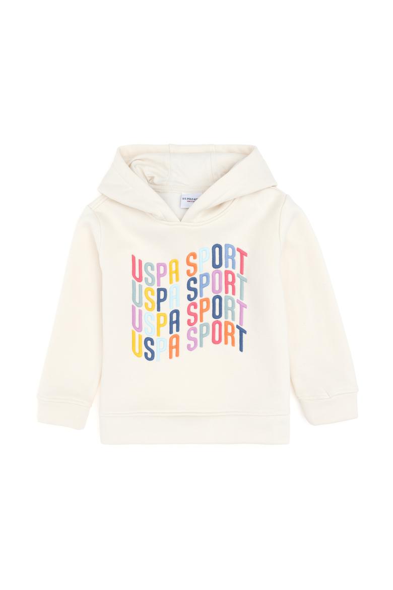 Kız Çocuk Krem Renkli Logolu Kapüşonlu Sweatshirt - 50290715010