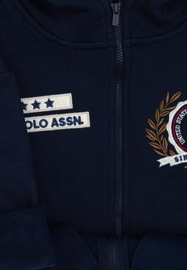 Erkek Çocuk Fermuarlı Lacivert Kapüşonlu Sweatshirt - 50297203005