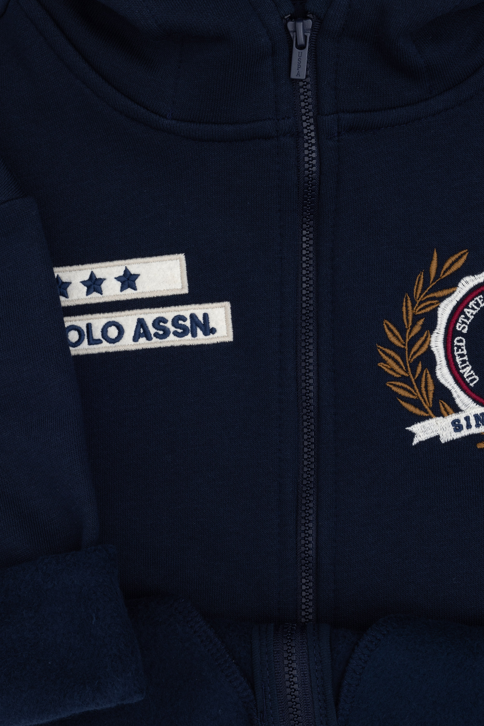 Erkek Çocuk Fermuarlı Lacivert Kapüşonlu Sweatshirt - Image 4