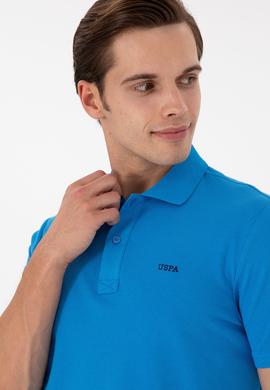 Erkek Regular Fit Polo Yaka Saks Basic Tişört - 50284641117