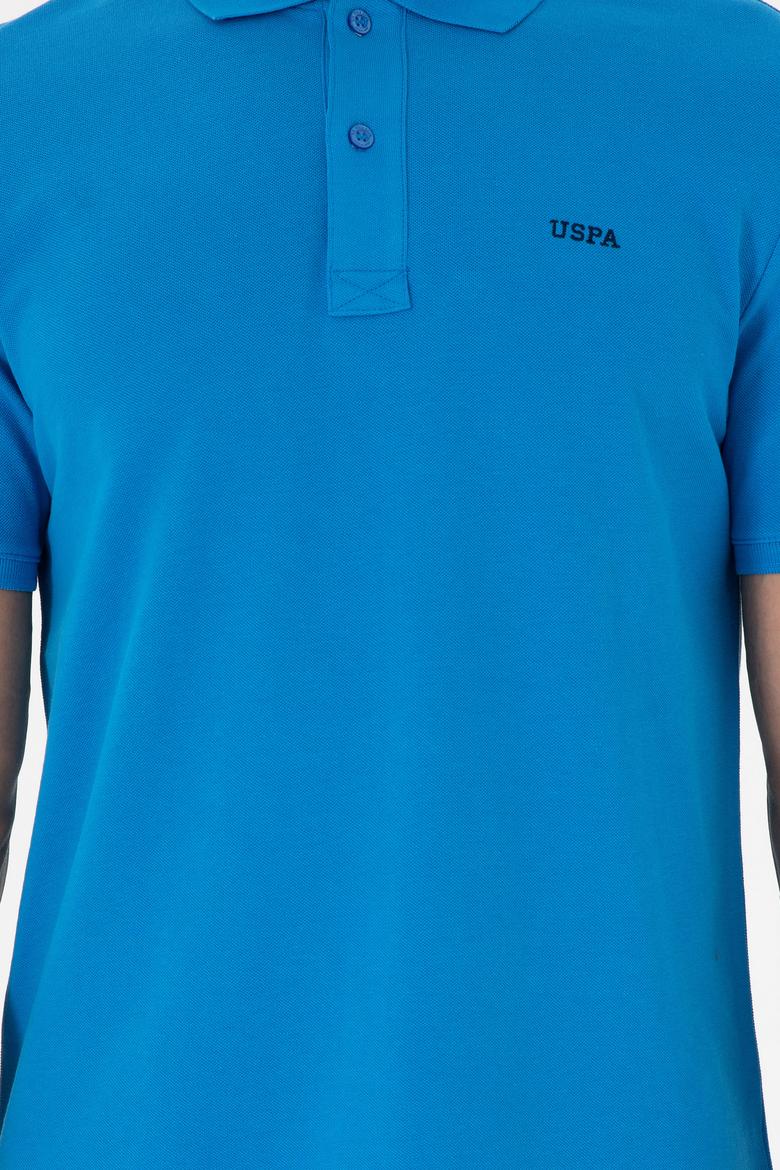 Erkek Regular Fit Polo Yaka Saks Basic Tişört - 50284641117