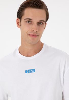 Erkek Oversize Fit Bisiklet Yaka Beyaz Tişört - 50289280019