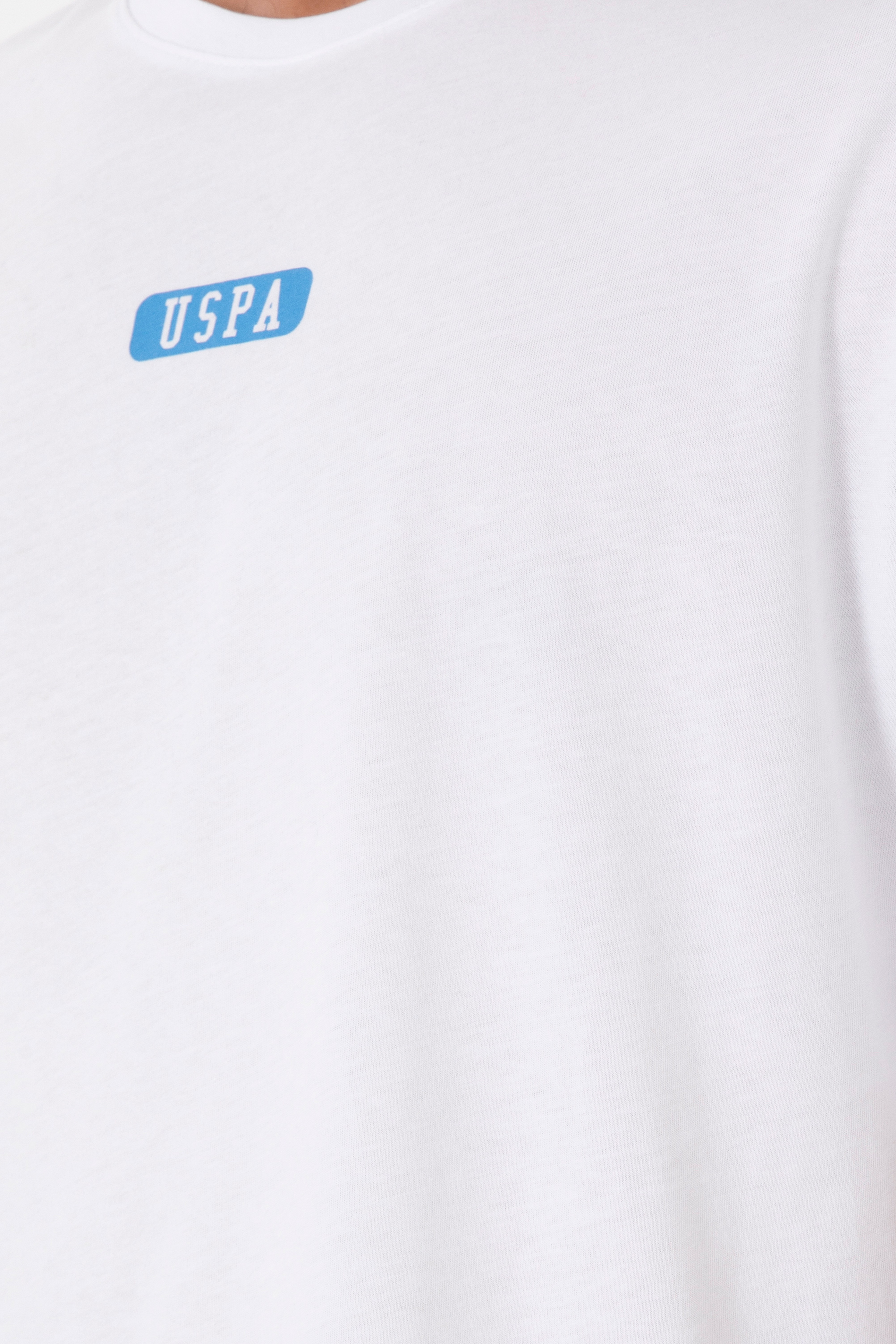 Erkek Oversize Fit Bisiklet Yaka Beyaz Tişört