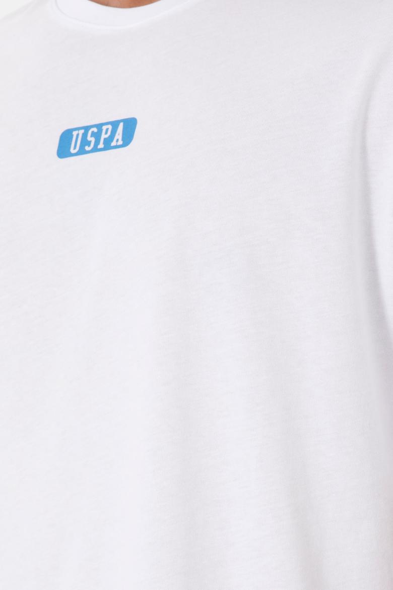 Erkek Oversize Fit Bisiklet Yaka Beyaz Tişört - 50289280019