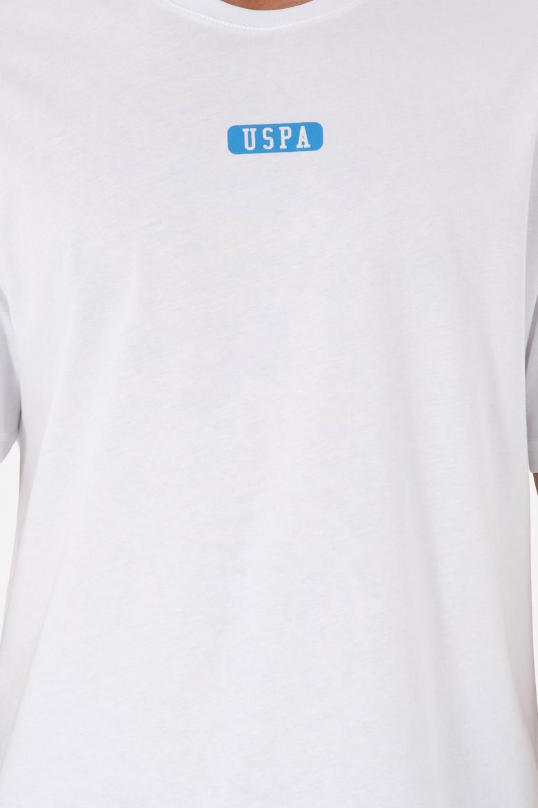 Erkek Oversize Fit Bisiklet Yaka Beyaz Tişört - 50289280019