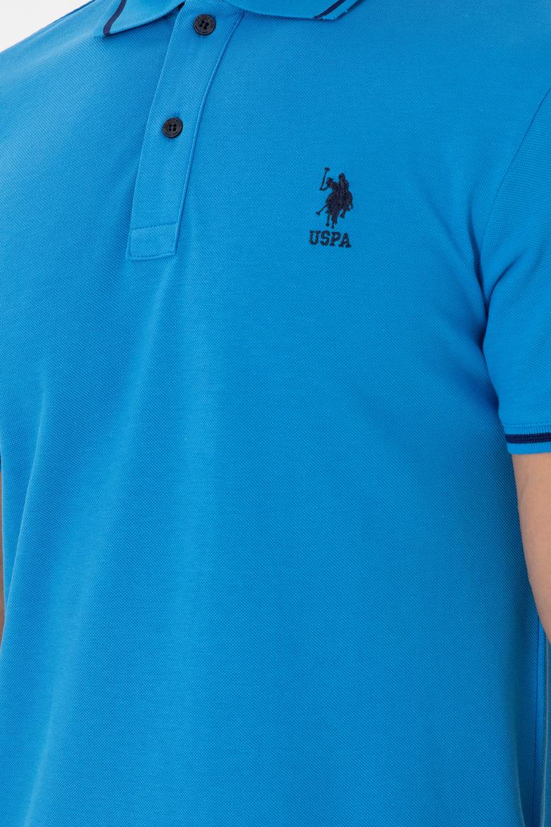 Erkek Slim Fit Polo Yaka Saks Basic Tişört - 50284631068