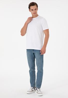 Erkek Beyaz Basic Tişört - 50294224003