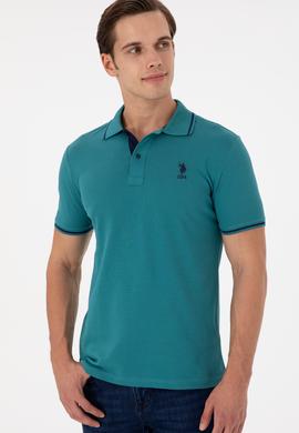 Erkek Koyu Yeşil Basic Tişört - 50284631156