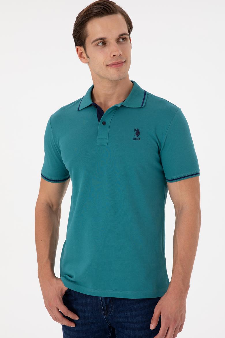 Erkek Koyu Yeşil Basic Tişört - 50284631156