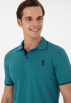 Erkek Koyu Yeşil Basic Tişört - 50284631156