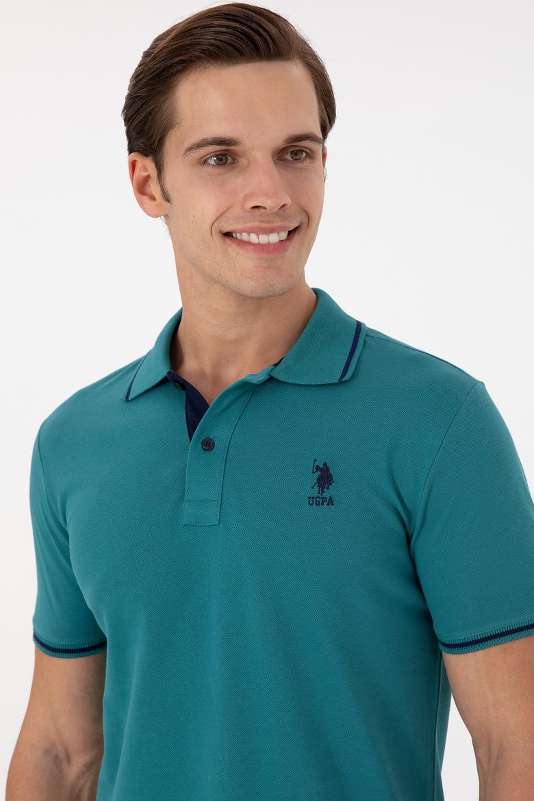 Erkek Koyu Yeşil Basic Tişört - 50284631156