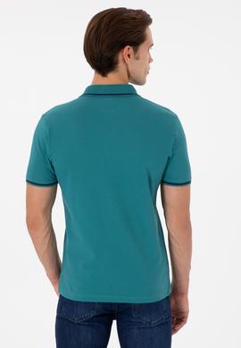 Erkek Koyu Yeşil Basic Tişört - 50284631156