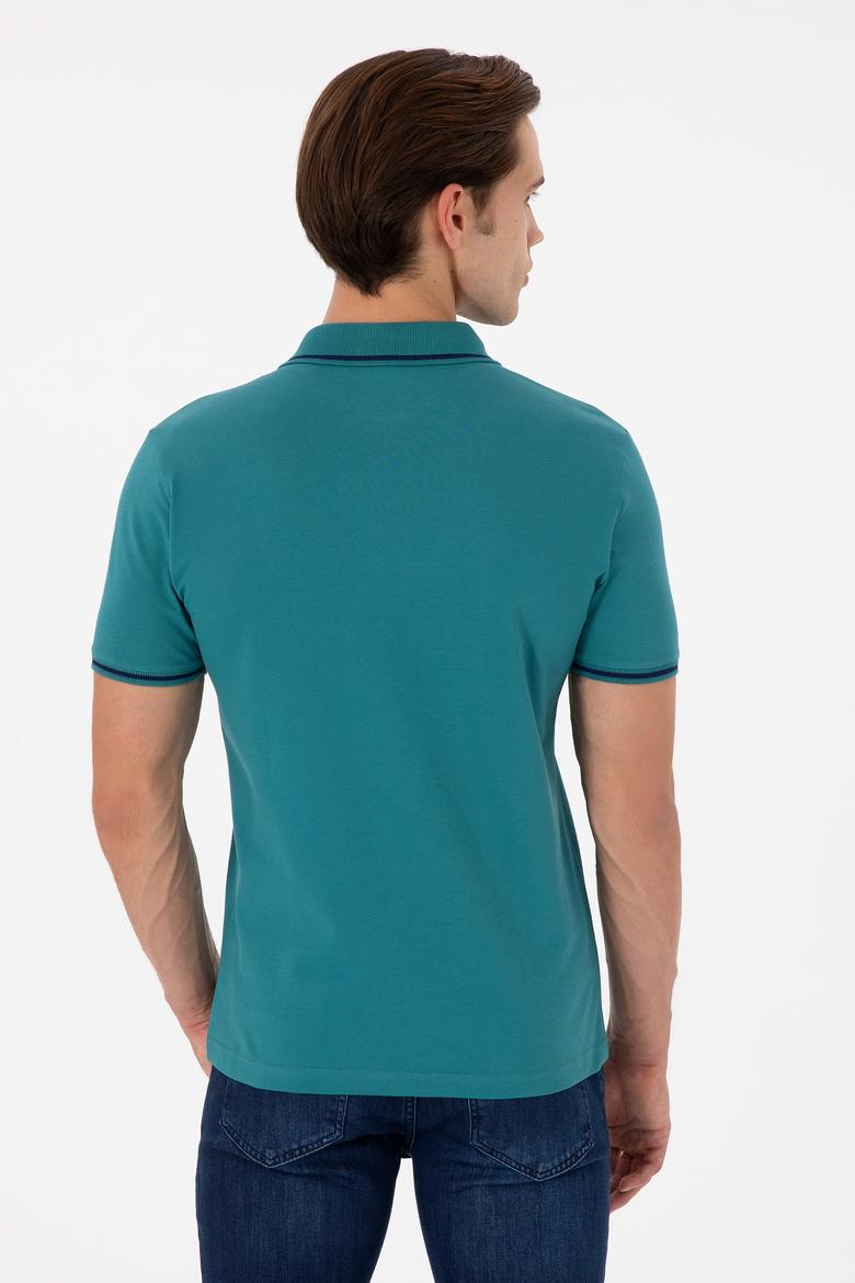 Erkek Koyu Yeşil Basic Tişört - 50284631156