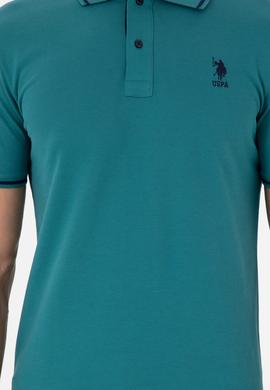 Erkek Koyu Yeşil Basic Tişört - 50284631156